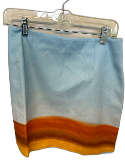C/Meo Collective Size M Blue & Orange Polyester Back Zip Ombre Mini Skirt Blue & Orange / M