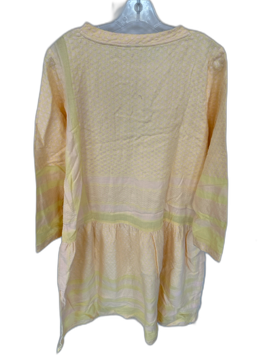 Summery Size S Orange & Pink Cotton Long Sleeve Polka Dot Midi Dress Orange & Pink / S