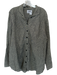 Flax Size Est M Black & Taupe Linen Long Sleeve Grid Button Down Jacket Black & Taupe / Est M