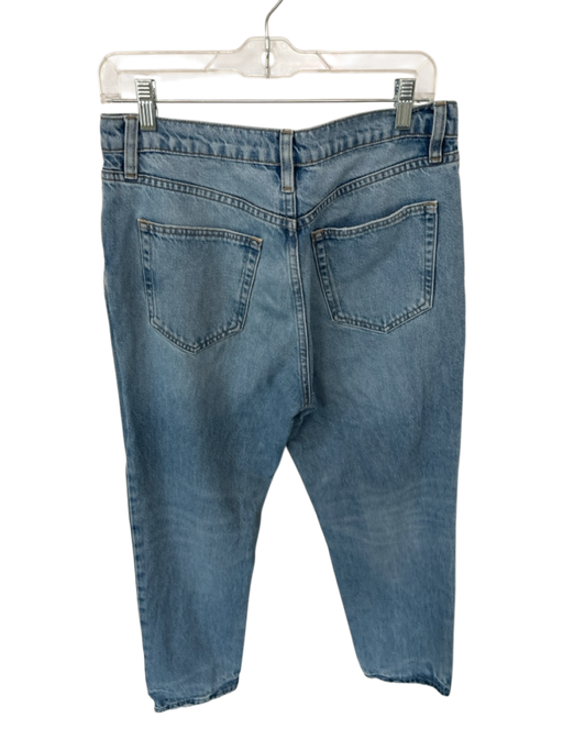 Frame Size 28 Med Light Wash Cotton Blend Button Fly Straight Leg Jeans Med Light Wash / 28