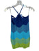 Paola Bernardi Size M Blue & Green Cotton Crochet Halter Neck Ombre Dress Blue & Green / M