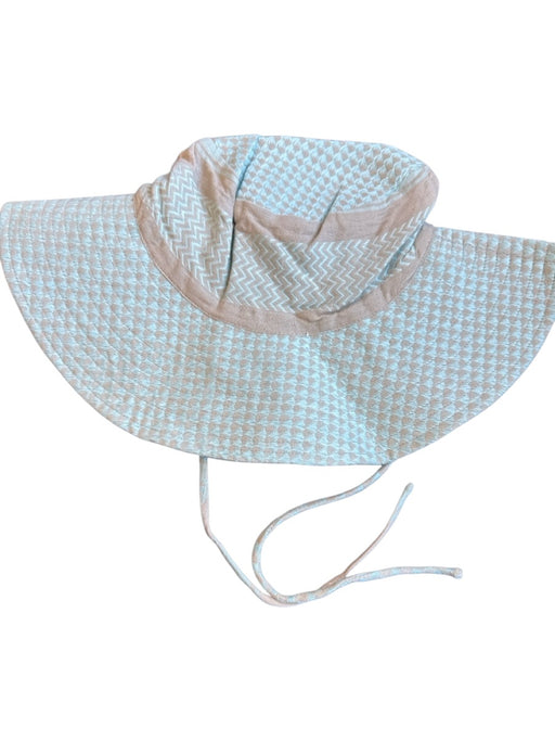 Summery Aqua & Tan Print Cotton Diamonds bucket Hat Aqua & Tan Print / One Size