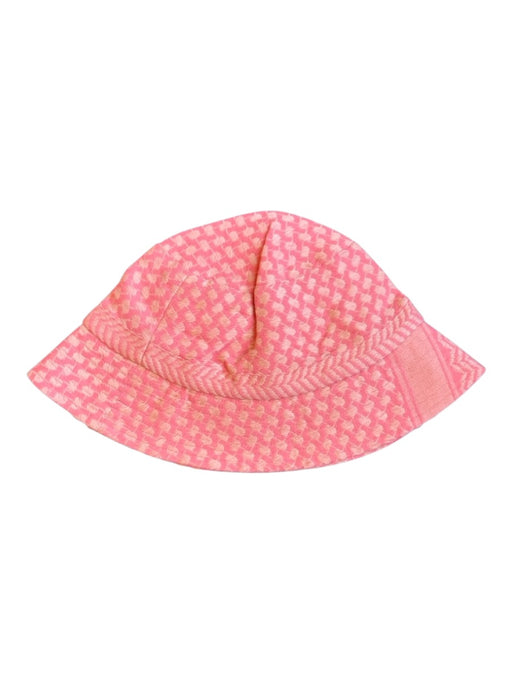 Summery Tan & Pink Cotton Print Block bucket Hat Tan & Pink / One Size