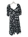 Polo Ralph Lauren Size 6 Black & White Cotton Long Balloon Sleeve Flowers Dress Black & White / 6