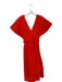 Sea New York Size 0 Orange Ramie Cap Sleeve Pleated V Neck Maxi Dress Orange / 0