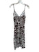 Adam Lippes Size 8 Brown & White Polyester Spaghetti Strap Animal Print Dress Brown & White / 8