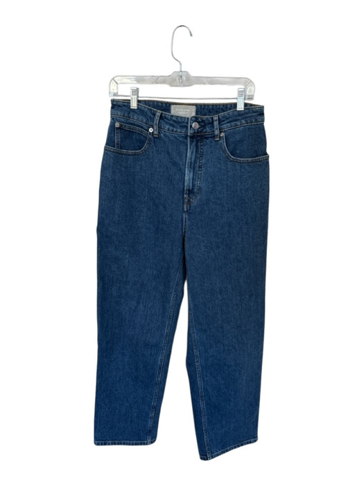 Everlane Size 30R Dark Wash Organic Cotton High Waist Barrell Leg Jeans Dark Wash / 30R