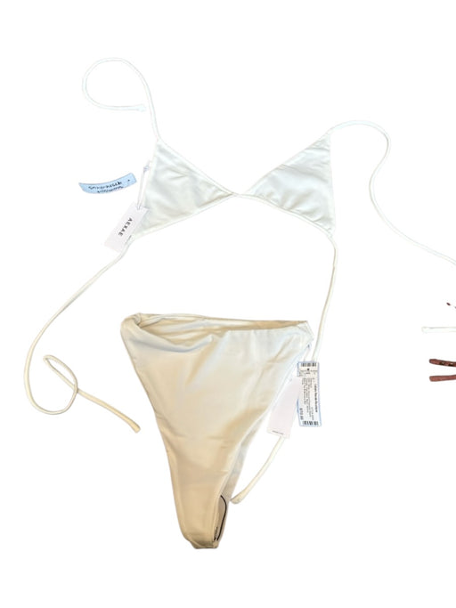 Aexae Size S White Recycled Polyester Blend Triangle High Waist Bikini Swimsuit White / S