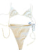 Aexae Size S White Recycled Polyester Blend Triangle High Waist Bikini Swimsuit White / S