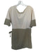 COS Size L Tan & Green Cotton Short Sleeve Front Tie Color Block Dress Tan & Green / L