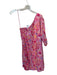 Something Navy Size XS Pink & Purple Linen & Cotton One Shoulder Flowers Dress Pink & Purple / XS
