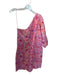 Something Navy Size S Pink & Purple Linen & Cotton One Shoulder Flowers Dress Pink & Purple / S