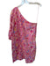 Something Navy Size S Pink & Purple Linen & Cotton One Shoulder Flowers Dress Pink & Purple / S