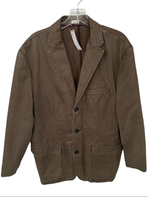 J Crew Size L Brown Cotton 3 button Blazer Men's Jacket Brown / L