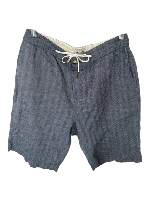 Scotch & Soda Size 31 Black & White Cotton Drawstring Men's Shorts Black & White / 31