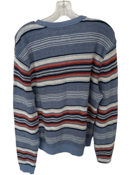 Faherty Size M Blue & Red Striped Woven Men's Sweater Blue & Red / M