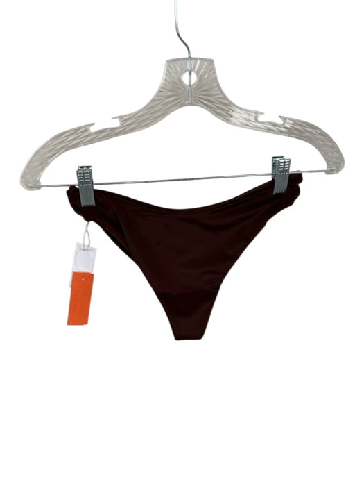 Aexae Size M Brown Recycled Polyester Blend Strapless Cheeky Bikini Swimsuit Brown / M