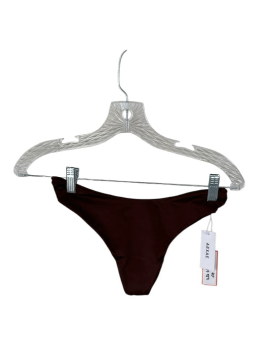 Aexae Size M Brown Recycled Polyester Blend Strapless Cheeky Bikini Swimsuit Brown / M