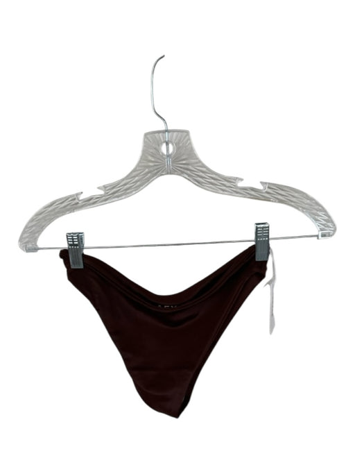 Aexae Size M Brown Recycled Polyester Blend Strapless Cheeky Bikini Swimsuit Brown / M