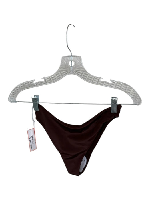 Aexae Size M Brown Recycled Polyester Blend Strapless Cheeky Bikini Swimsuit Brown / M