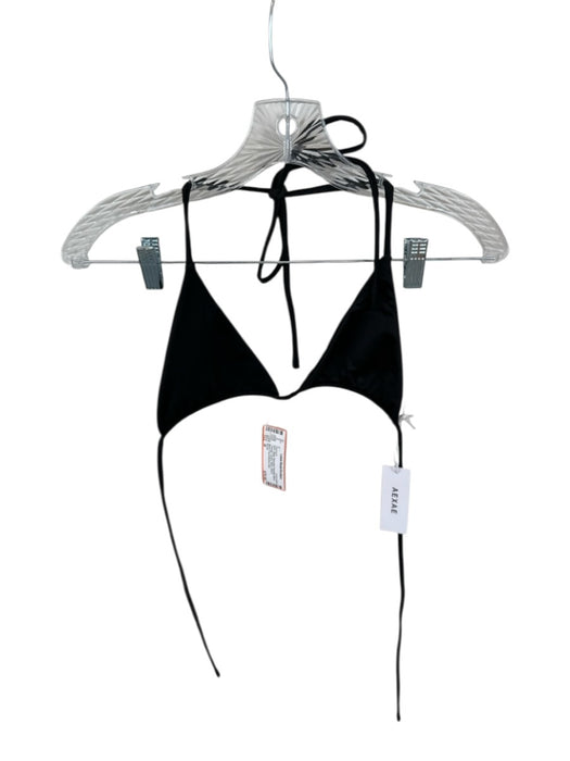 Aexae Size M Black Recycled Polyester Blend Triangle Cheeky Bikini Swimsuit Black / M