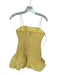 Acler Size 4 Yellow Spaghetti Strap smocked Bubble Hem Back Zip Dress Yellow / 4