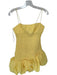 Acler Size 4 Yellow Spaghetti Strap smocked Bubble Hem Back Zip Dress Yellow / 4