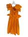 Toccin NY Size XS Orange Cotton Off Shoulder smocked Ruffles Maxi Dress Orange / XS