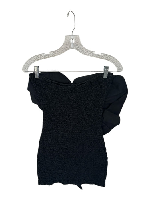 Mara Hoffman Size S Black Organic Cotton Strapless smocked Ruffle Dress Black / S