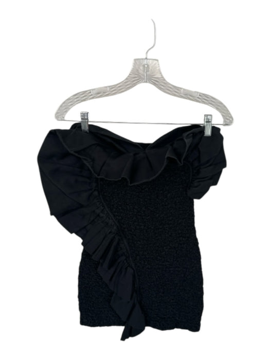 Mara Hoffman Size S Black Organic Cotton Strapless smocked Ruffle Dress Black / S