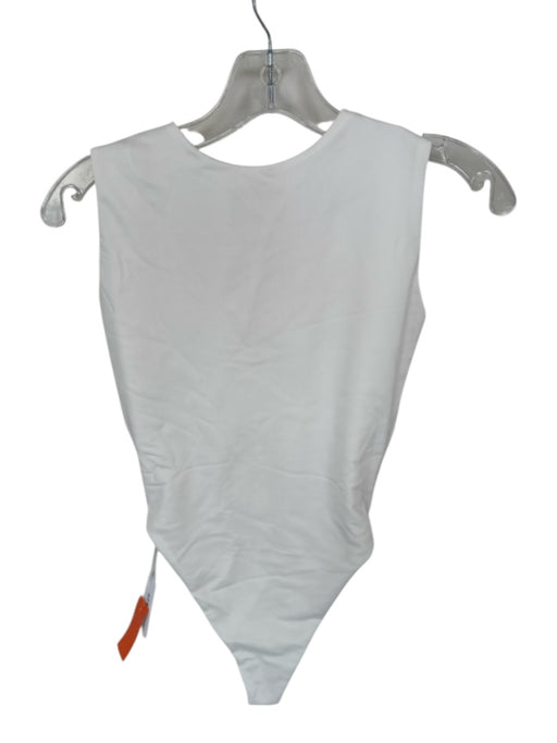Aexae Size M White Recycled Polyester Front Zip One Piece Swimsuit White / M