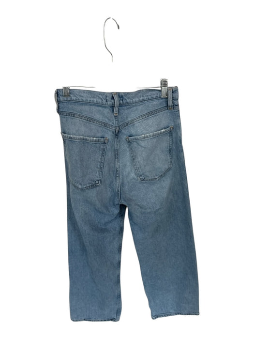 Agolde Size 26 Light Wash Cotton Blend High Waist Wide Leg Jeans Light Wash / 26