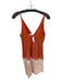 Tome Size 6 Orange & Peach Linen Spaghetti Strap Ombre Midi Dress Orange & Peach / 6