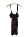Likely Size 10 Black & Red Polyester Sleeveless Flowers Attached Belt Maxi Dress Black & Red / 10