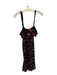 Likely Size 10 Black & Red Polyester Sleeveless Flowers Attached Belt Maxi Dress Black & Red / 10