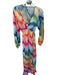 Lalibela Size S Multi Polyester Long Balloon Sleeve Ombre Metallic Thread Dress Multi / S