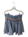 Petersyn Size M Blue & Multi Cotton Off Shoulder smocked Flowers Top Blue & Multi / M