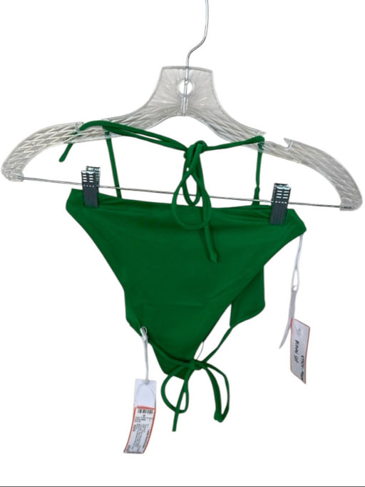 Aexae Size XS/S Green Recycled Polyester Triangle High Cut Bikini Swimsuit Green / XS/S