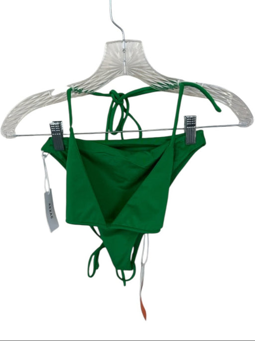 Aexae Size XS/S Green Recycled Polyester Triangle High Cut Bikini Swimsuit Green / XS/S