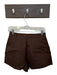 Aexae Size S Dark Brown Linen High Waist Pleated Front Pockets Shorts Dark Brown / S