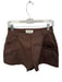 Aexae Size S Dark Brown Linen High Waist Pleated Front Pockets Shorts Dark Brown / S