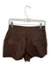 Aexae Size S Dark Brown Linen High Waist Pleated Front Pockets Shorts Dark Brown / S