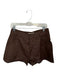 Aexae Size M Dark Brown Linen High Waist Pleated Front Pockets Shorts Dark Brown / M