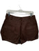 Aexae Size L Dark Brown Linen High Waist Front Pockets Shorts Dark Brown / L