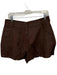 Aexae Size L Dark Brown Linen High Waist Front Pockets Shorts Dark Brown / L