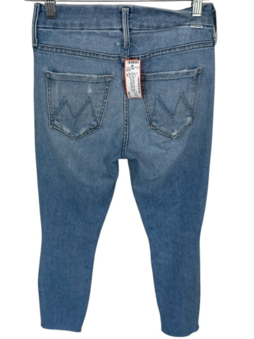 Mother Size 24 Med Light Wash Cotton Blend Mid Rise Straight Leg Jeans Med Light Wash / 24