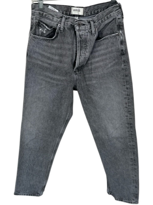Agolde Size 26 Gray Organic Cotton High Waist Button Fly Straight Leg Jeans Gray / 26