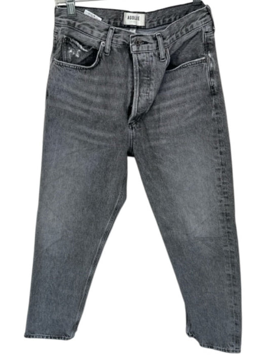 Agolde Size 26 Gray Organic Cotton High Waist Button Fly Straight Leg Jeans Gray / 26