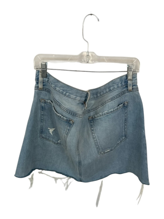 Frame Size 32 Light Wash Cotton Cut off Denim Skirt Light Wash / 32