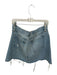 Frame Size 32 Light Wash Cotton Cut off Denim Skirt Light Wash / 32